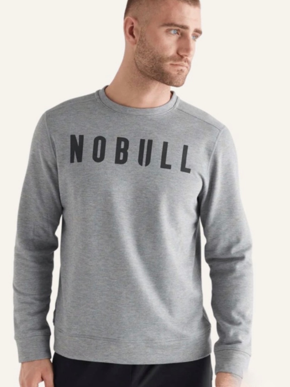 NOBULL MEN'S LEGACY CREW SWEATSHIRT Light Grey